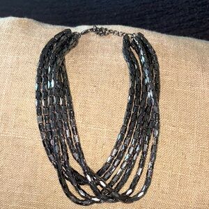 Elegant Black Multi-Strand Necklace NEW 
Same day delivery